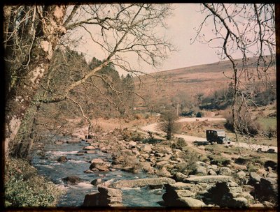 Clapper Bridge, Dartmeet, Widecombe in the Moor, Teignbridge, Devon, UK von Eric Maybank