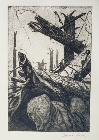 Horchposten, Illustration aus einem Folioband, veröffentlicht in Leipzig von Erich Erler