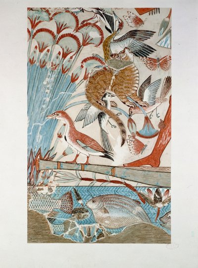 Detail: Jagd auf Vögel in den Sümpfen von Erich Lessing