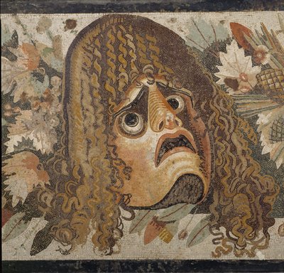 Girlande mit Masken, Blättern und Früchten von Erich Lessing