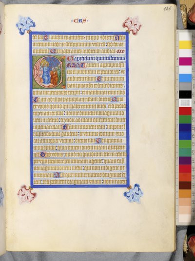 Vollseite: Gerahmter Text mit historisierter Initiale 