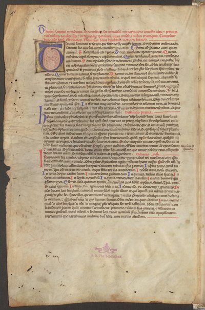 Ganzseitig: Text und Initiale T von Erich Lessing