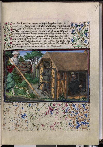 Vollseite: Text mit gerahmter Miniatur und Rand von Erich Lessing