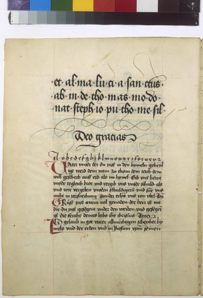 Volltextseite mit roten Lombarden von Erich Lessing