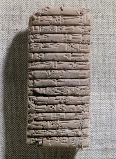 Kauf eines Sklaven durch Lugal-Ushumgal, Prinz von Lagash, Vasall von Naram-Sin von Erich Lessing