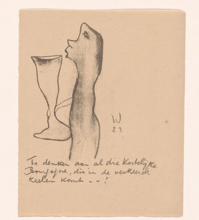 Figur mit großem Weinglas von Erich Wichmann