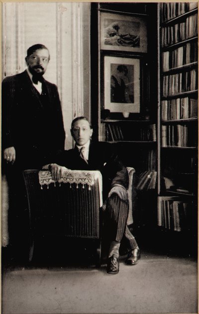 Porträt von Igor Strawinsky und Claude Debussy zur Zeit der Diaghilev-Ballette 