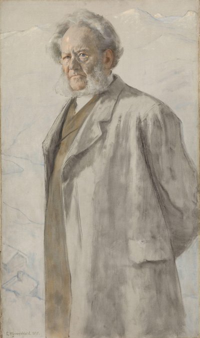 Porträt von Henrik Ibsen, 1895 von Erik Theodor Werenskiold