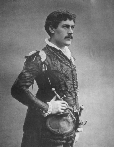 George Alexander, britischer Schauspieler und Theaterleiter, als Faust, 1887 von Ernest Barraud