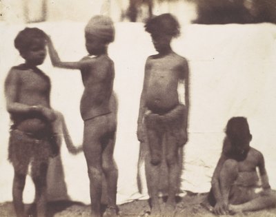 [Kinder aus dem Dorf Kalabshah, Nubien], 1852 von Ernest Benecke