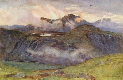 Merrick und Loch Enoch vom Gipfel des Corscrine von Ernest Edward Briggs