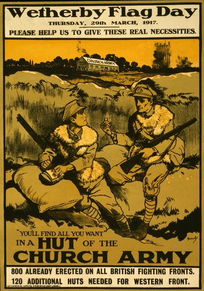 Plakat für den Wetherby-Flaggentag, Donnerstag, 29. März 1917, veröffentlicht 1917 von Ernest Hasseldine