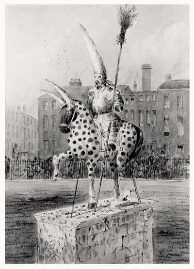 Die Statue auf dem Leicester Square, am Mittwochmorgen, 17. Oktober 1866 von Ernest Henry Griset
