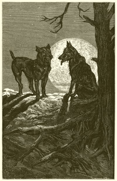 Der Wolf und der Mastiff von Ernest Henry Griset