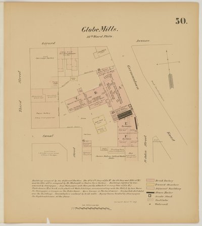 Girard Ave, Germantown Rd, 3rd St und Canal Street, Hexamer General Surveys, 1867 von Ernest Hexamer