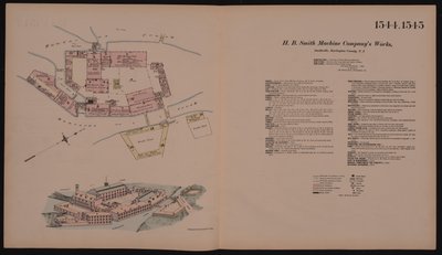 H.B. Smith Maschinenfabrik, Smithville, Burlington, New Jersey, Hexamer General Survey, 1881 von Ernest Hexamer