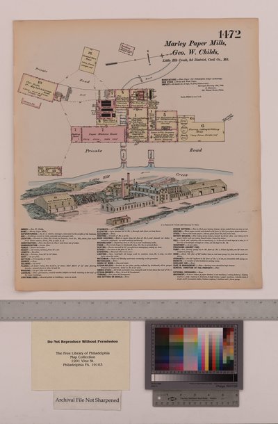 Marley Papiermühlen, Maryland, Hexamer General Surveys, 1880 von Ernest Hexamer