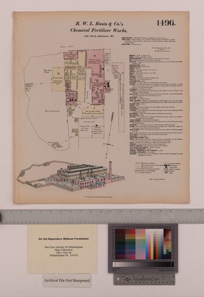 R.W.L. Rasin & Co. Chemische Düngemittelwerke, Baltimore, Maryland, Hexamer General Surveys, 1880 von Ernest Hexamer