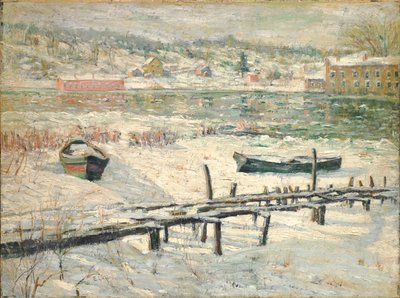 Harlem River im Winter, ca. 1907 von Ernest Lawson