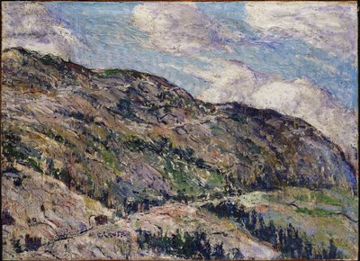 Gebirgsszene - Hügel im Nebel von Ernest Lawson