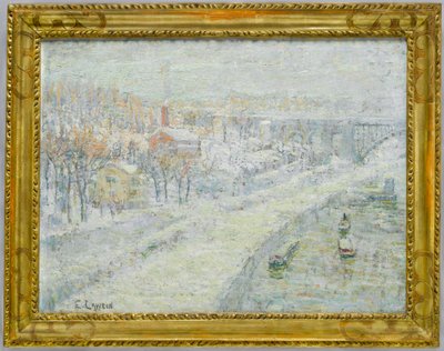 Winterlandschaft: Washington Bridge, ca. 1907-10 von Ernest Lawson