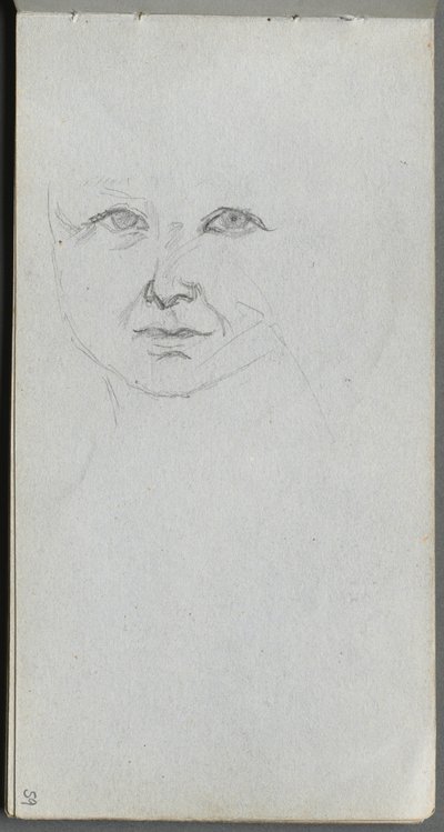 Studie eines Gesichts von Jean Louis Ernest Meissonier