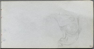 Skizzenbuch, Seite 93: Studie eines Sattels von Ernest Meissonier