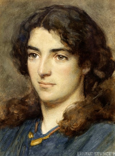Kopf eines Mädchens, 1910 von Ernest Spence