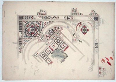Studie eines Teils des Bodens in der Kathedrale von Canterbury von Ernest William Gimson