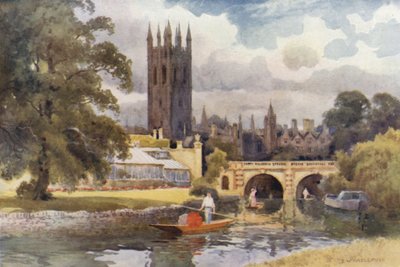 Magdalen College vom Cherwell von Ernest William Haslehust