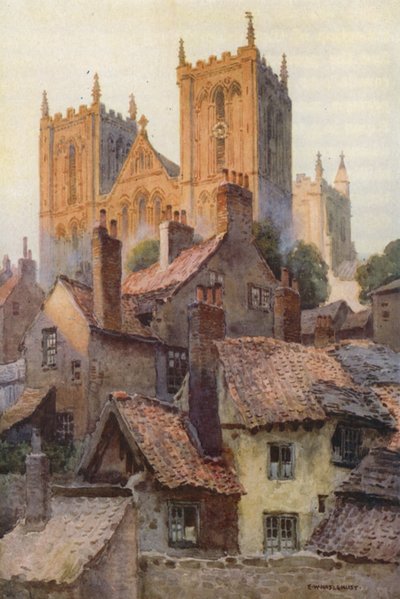 Ripon: Die Kathedrale von der Altstadt von Ernest William Haslehust