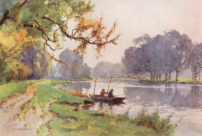 Fluss Themse: Über dem Schleusen, Weybridge von Ernest William Haslehust