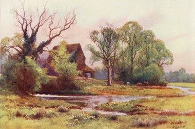 Fluss Themse: Upper Somerford Mill von Ernest William Haslehust