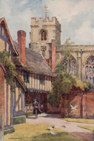 Die Grammar School und Guild Chapel, Stratford-on-Avon von Ernest William Haslehust