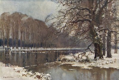 Das Lange Wasser im Winter von Ernest William Haslehust