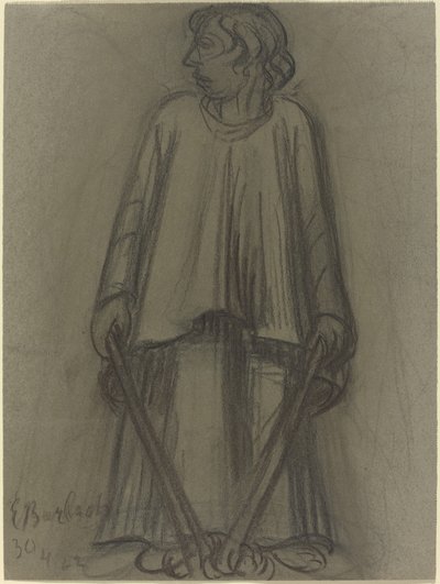 Stehende Figur mit erloschenen Fackeln von Ernst Barlach