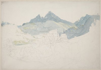 Berchtesgaden mit dem Watzmann im Hintergrund von Ernst Fries