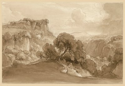 Bewaldete italienische Gebirgslandschaft von Ernst Fries
