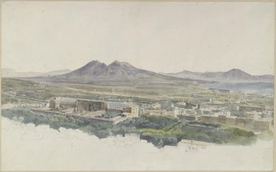 Blick über Neapel mit Pompeji auf den Vesuv von Ernst Fries