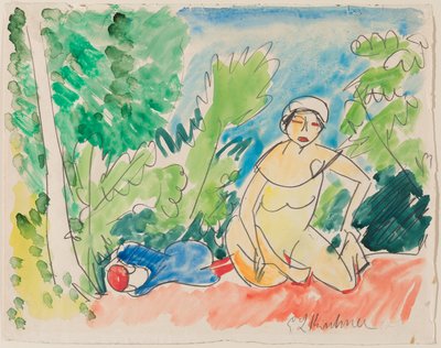 Badende am See von Ernst Ludwig Kirchner