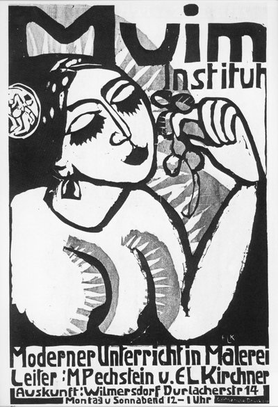 Ernst Ludwig Kirchner: Muim-Institut (Holzschnitt) von Ernst Ludwig Kirchner