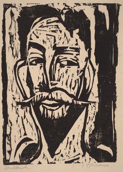 Kopf von Prof. Dr. Graef von Ernst Ludwig Kirchner
