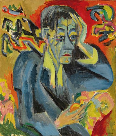 Porträt des Dichters Leonhard Frank, 1917 von Ernst Ludwig Kirchner