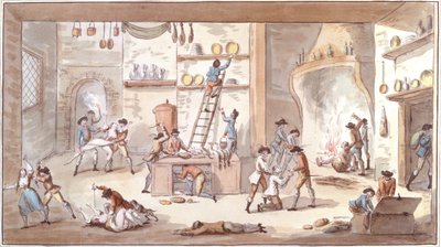 Plünderung eines Bauernhofs während der Französischen Revolution von Etienne Bericourt