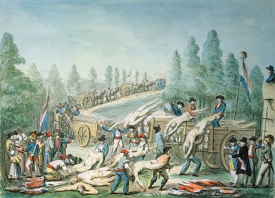 Transport von Leichen während der Revolution, ca. 1790 von Etienne Bericourt