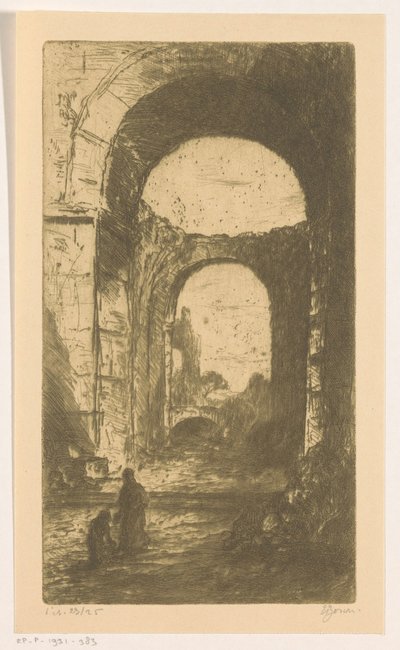 Palatinische Ruine in Rom von Etienne Bosch (signed by artist)