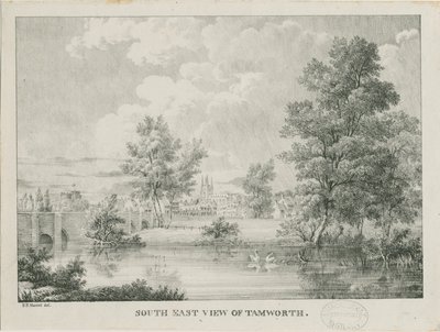 Tamworth - Ferne Ansicht von Süden von Etienne Bruno Hamel