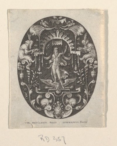 Jupiter, aus Grotesques à fond noir, Divinités et Allégories von Etienne Delaune