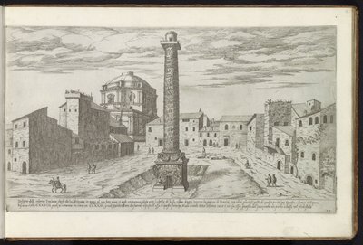 Forum von Trajan mit der Trajanssäule in Rom (Bouwwerken uit de oudheid) von Etienne Duperac