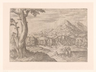 Landschaft mit zwei Reitern von Etienne Duperac